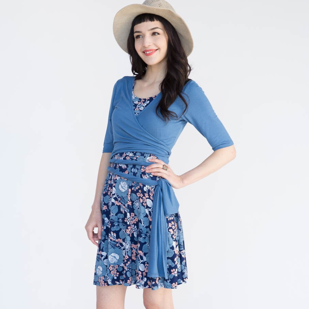 Wrap Top Dark Denim